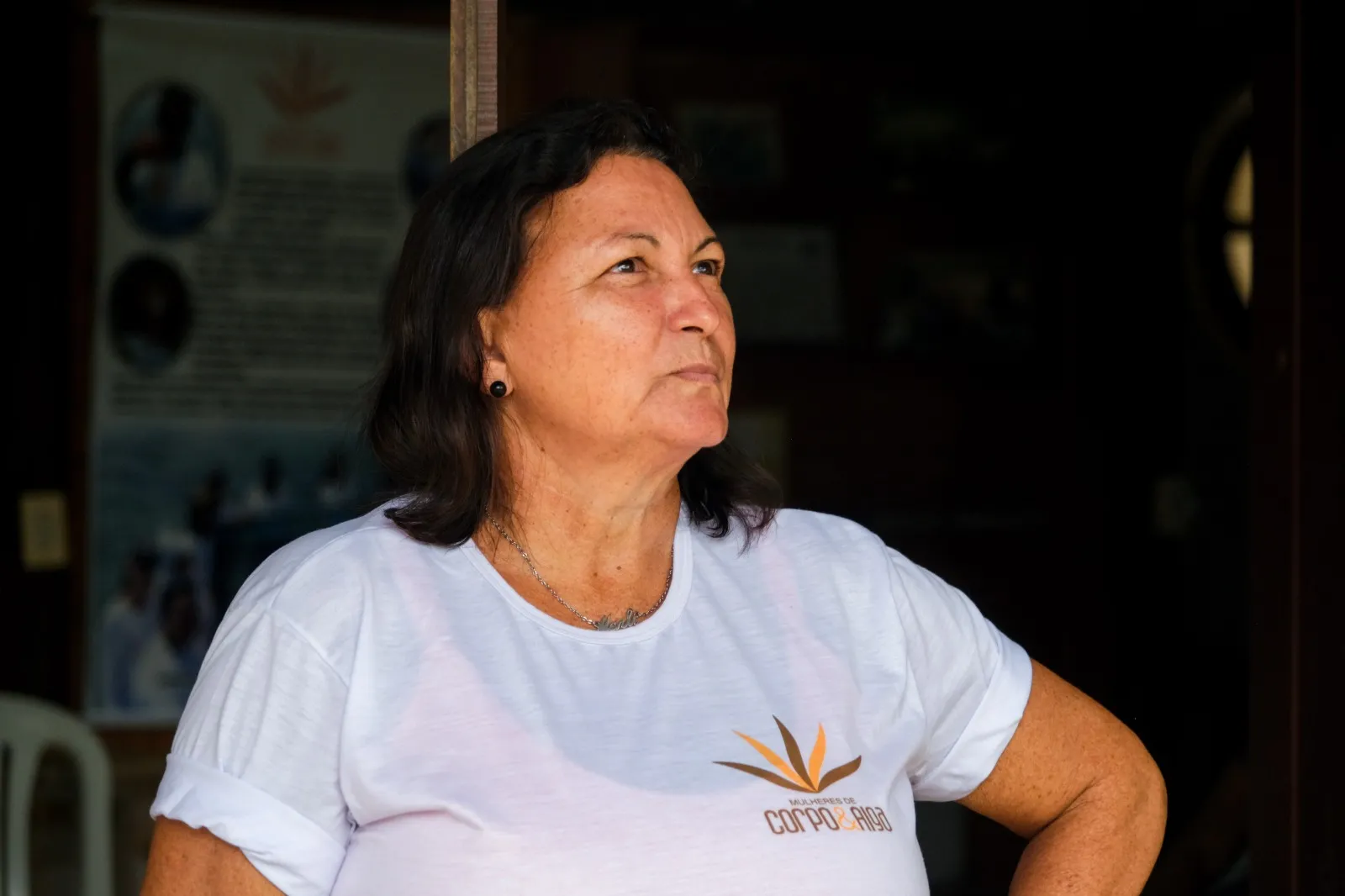 Marli, nativa da Praia de Barrinha e uma das fundadoras do projeto