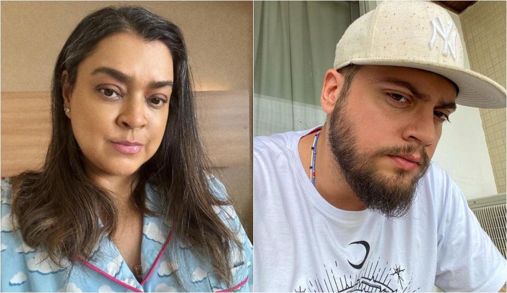 Montagem de fotos mostra Preta Gil à esquerda e Rodrigo Godoy à direita