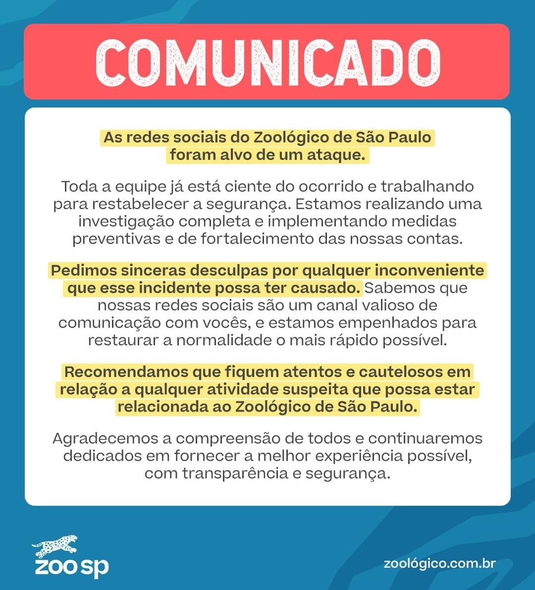 Nota do Zoológico de São Paulo