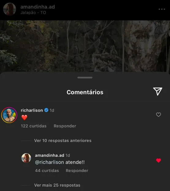 Interações reforçaram os rumores de romance