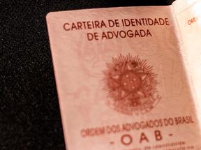 Documento de identificação de advogado do Brasil. Carteira OAB