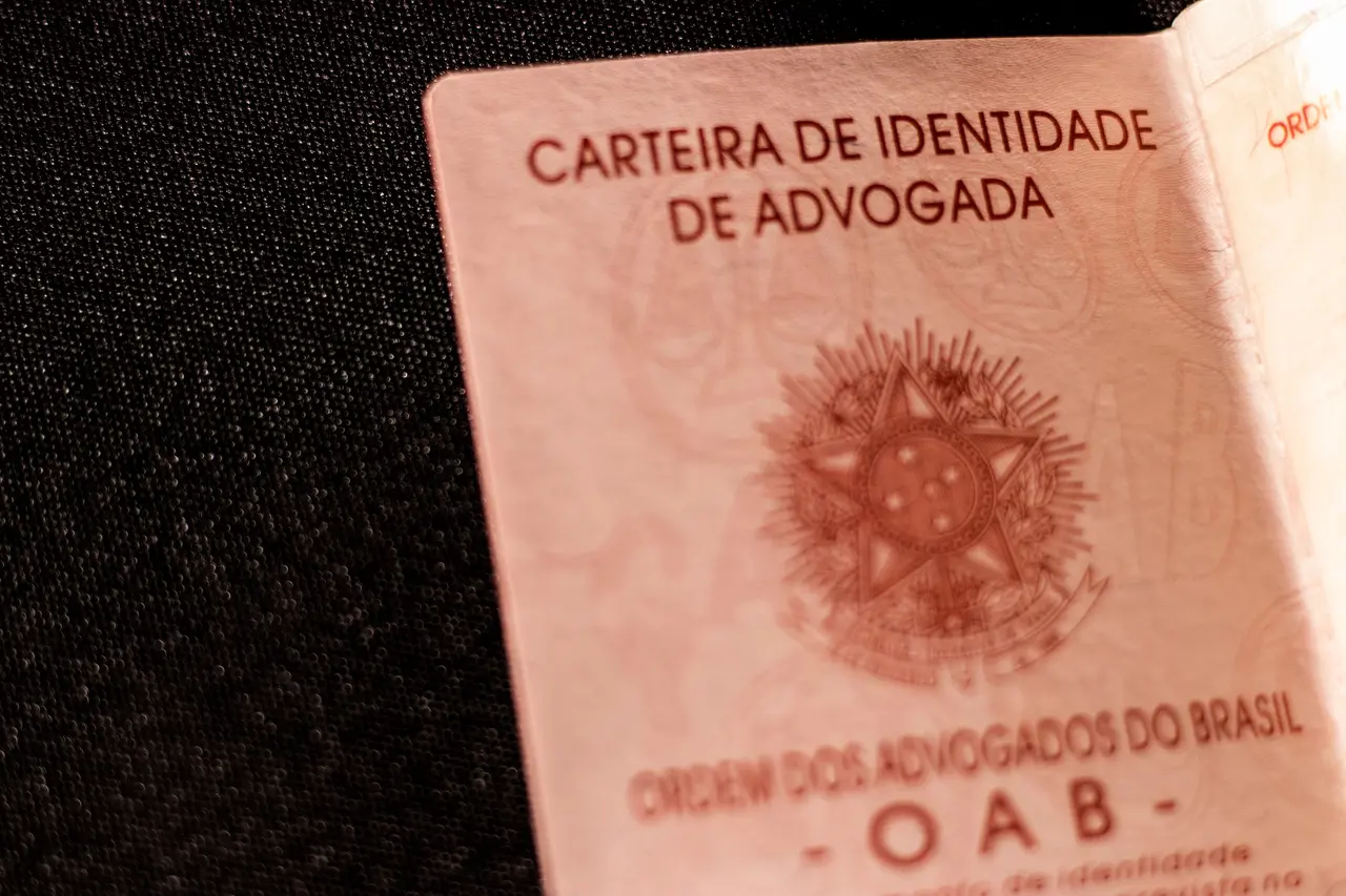 Documento de identificação de advogado do Brasil. Carteira OAB