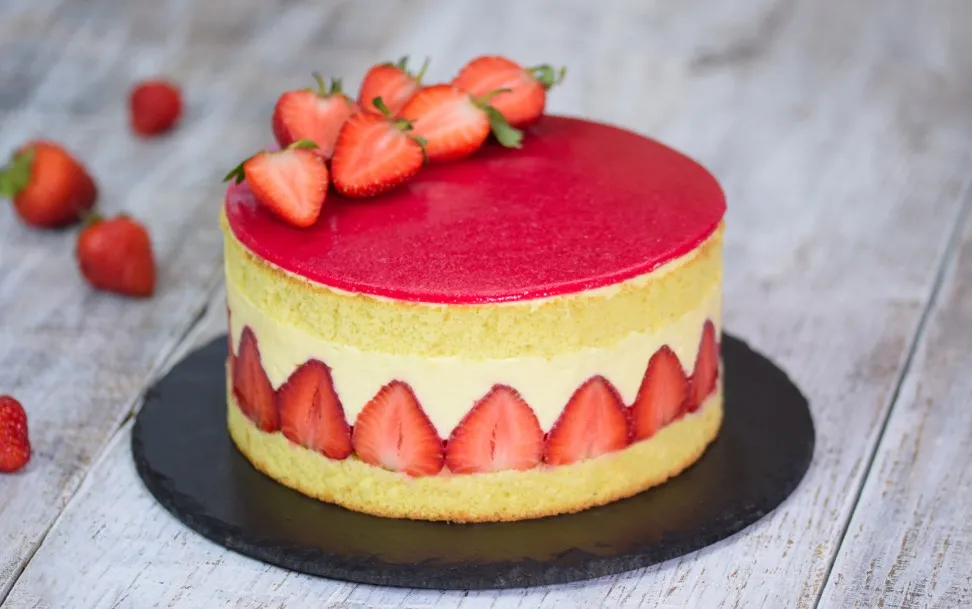 O fraisier é o bolo de morango dos franceses