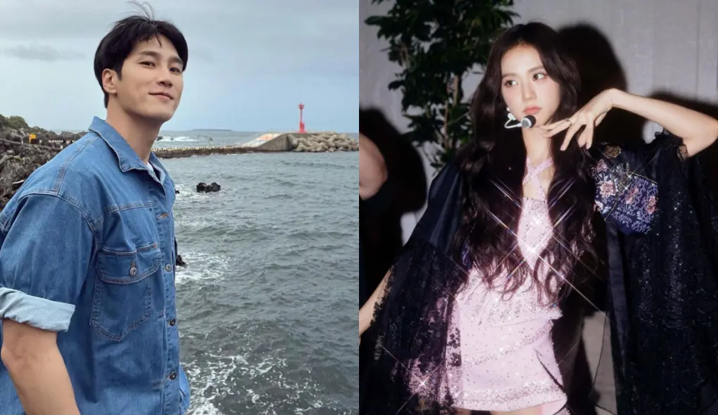 Montagem com foto de Bo hyun e Jisoo