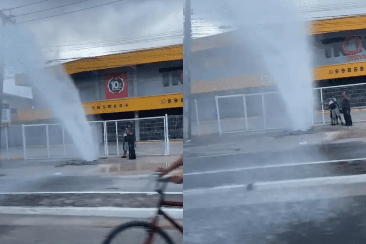 vazamento de água na br-116 em fortaleza