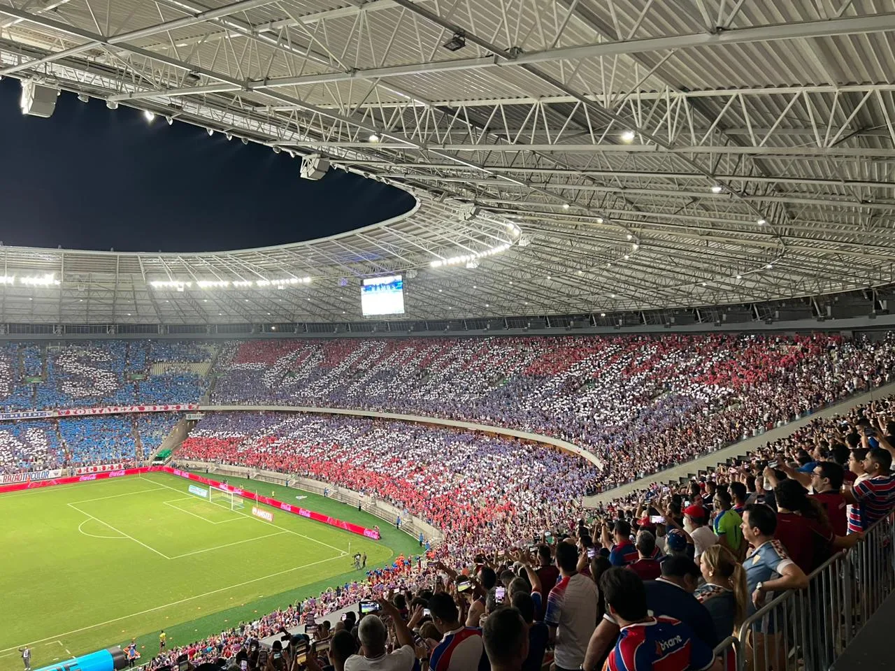 Mosaico exibido pela torcida do Fortaleza.