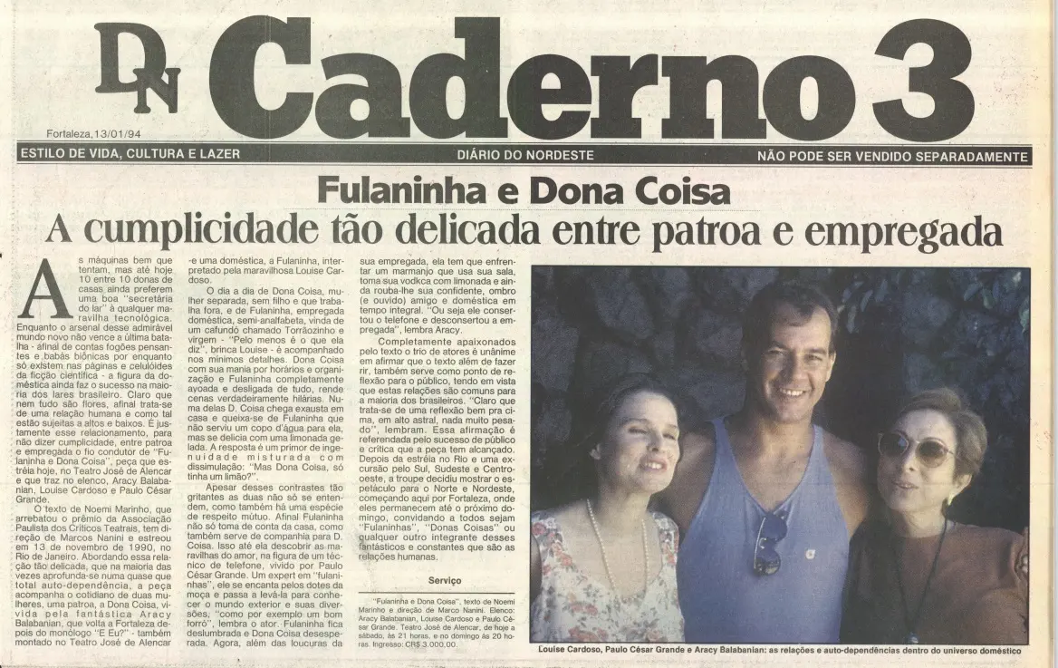 Matéria sobre a peça 