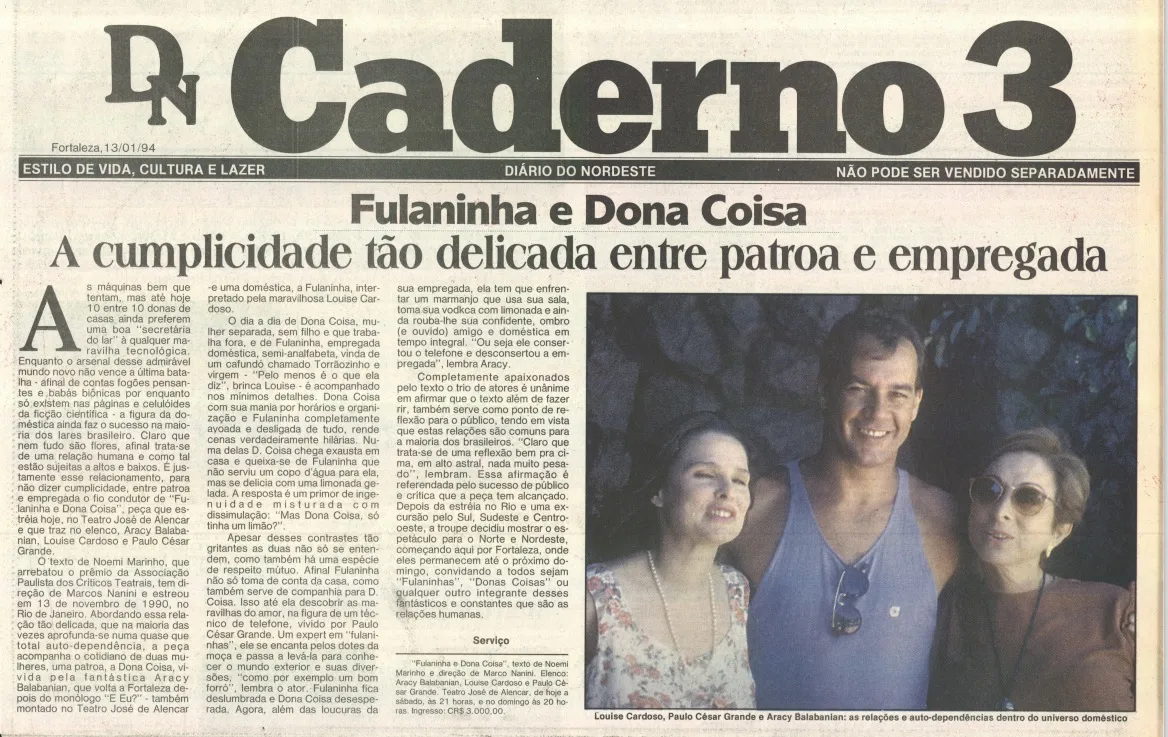 Matéria sobre a peça 