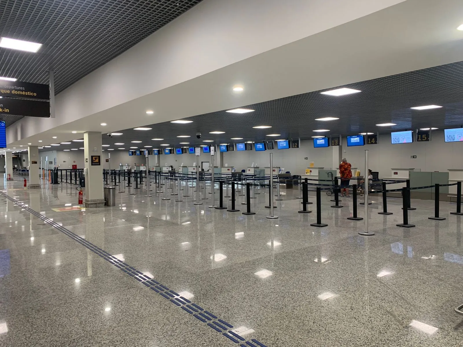 Novo saguão do Aeroporto de Juazeiro do Norte, após reformas que nova concessionária realizou no terminal do Cariri