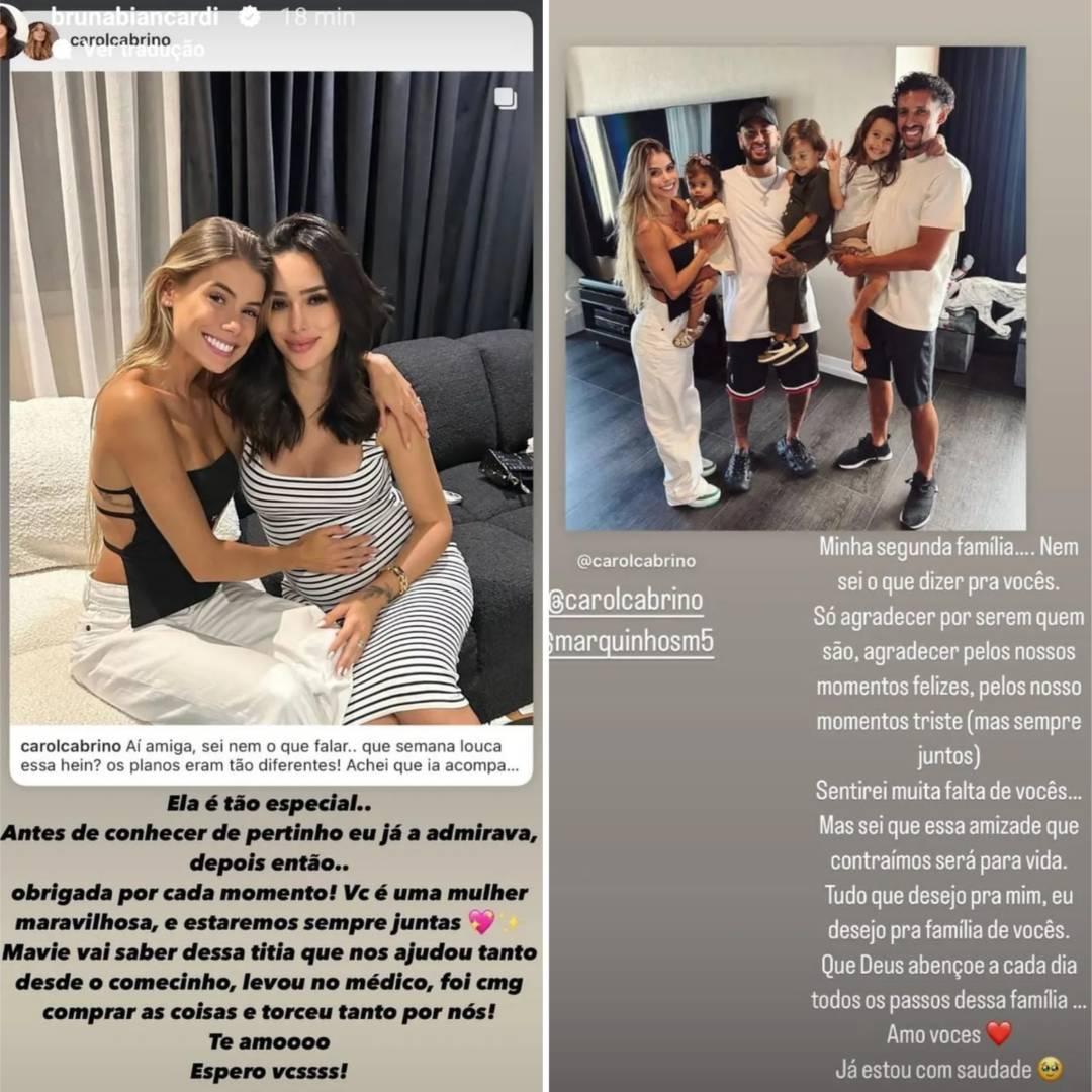 Stories Bruna Biancardi e Neymar