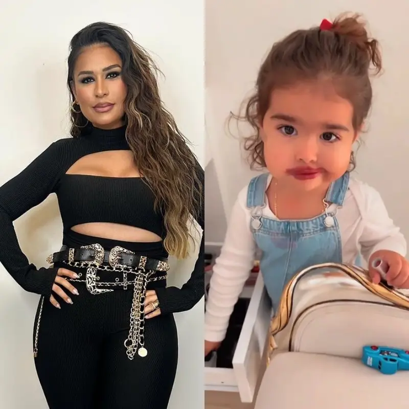 Simone flagrou Zaya de batom