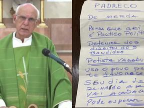 Padre Padre Júlio Lancellottie bilhete de ameaça recebido por ele