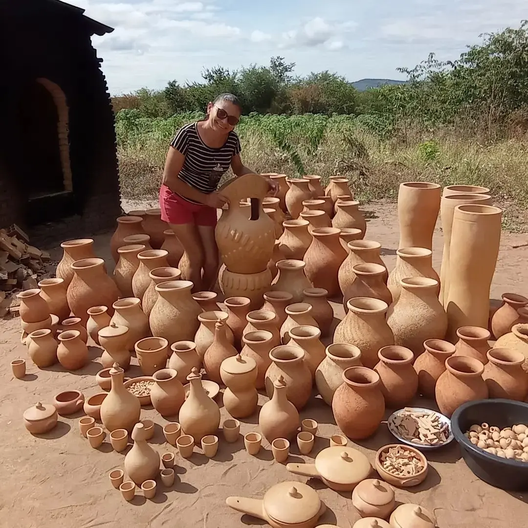 Foto que contém o artesanato de agricultura familiar