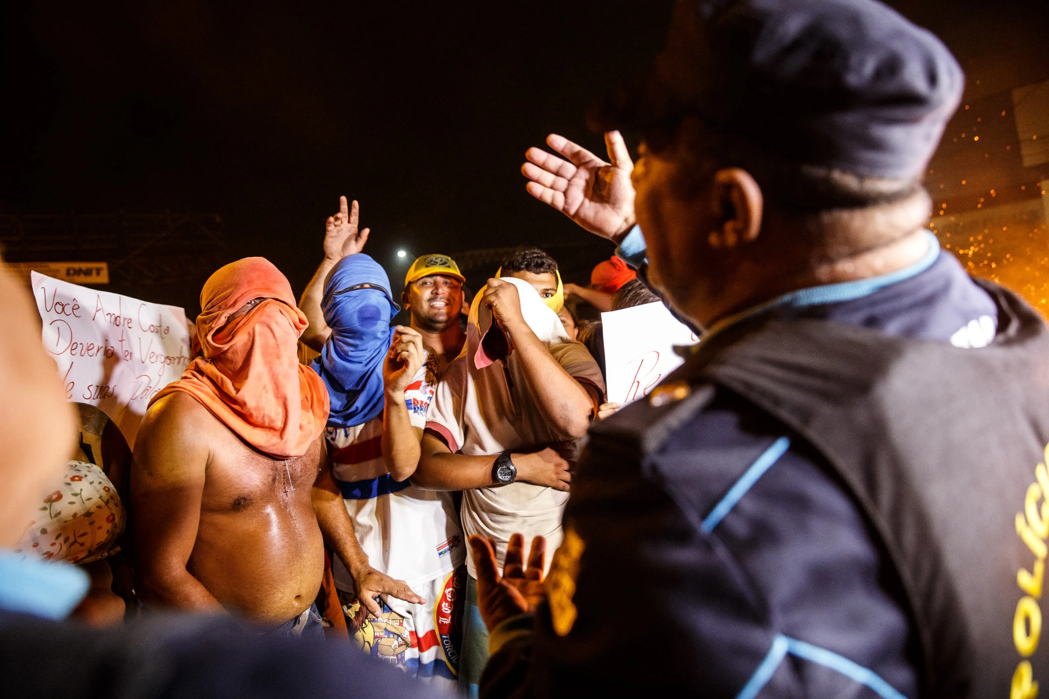 Policial manifestantes