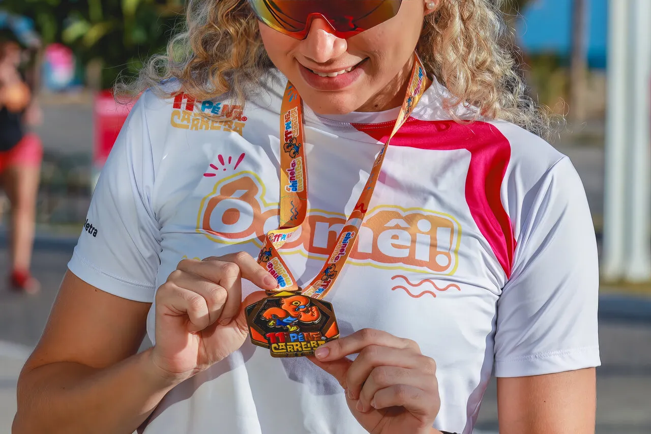 Medalha da corrida Pé na Carreira.