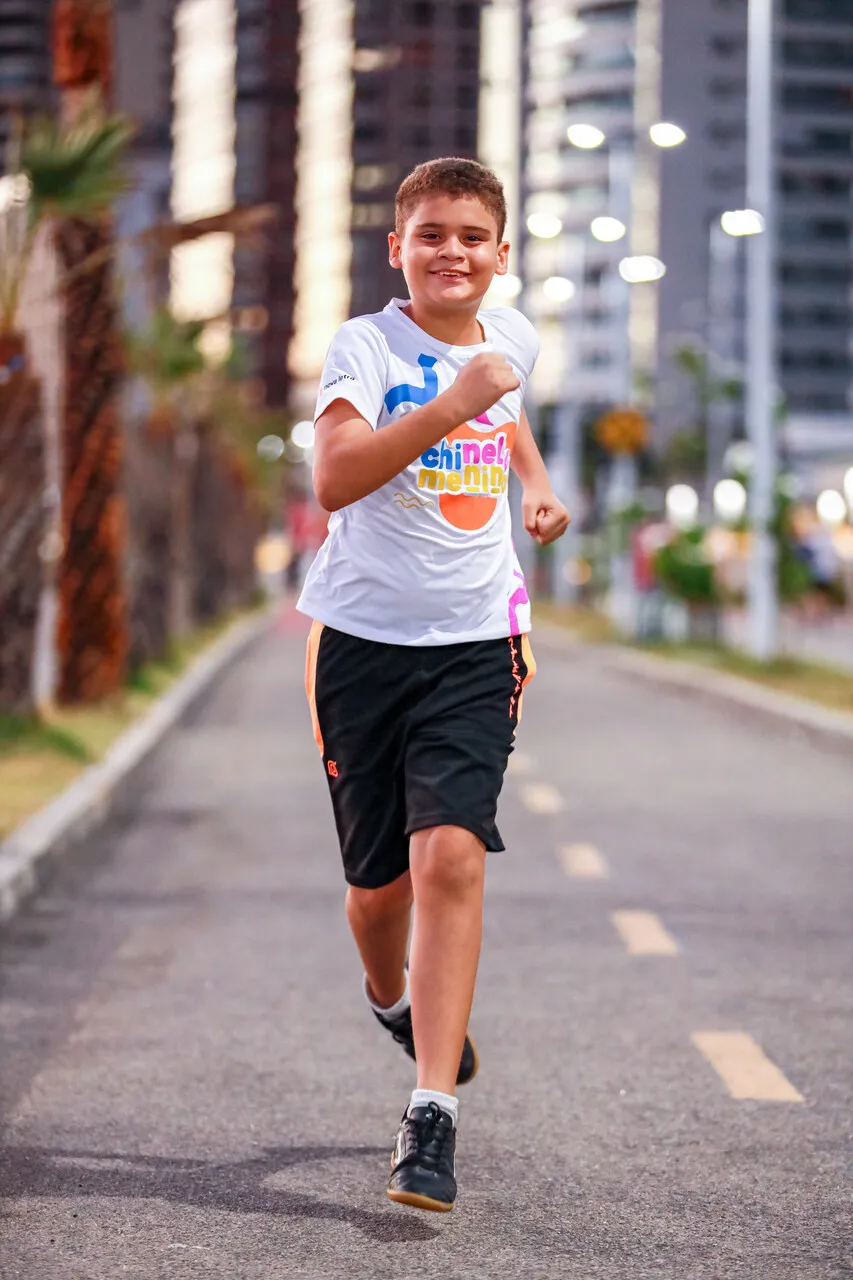 Criançada toma conta da corrida infantil.