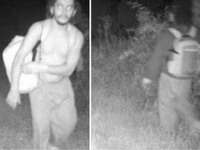 Imagens de câmeras de segurança mostram o brasileiro fugindo