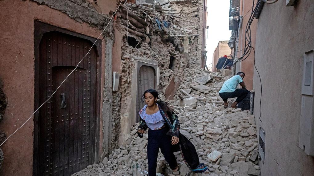 Construções destruídas após terremoto no Marrocos