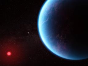 Ilustração do planeta K2-18 b