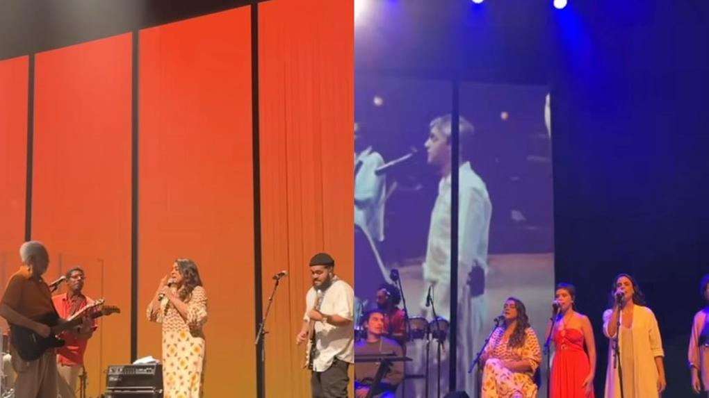 Preta Gil canta ao lado da família em turnê