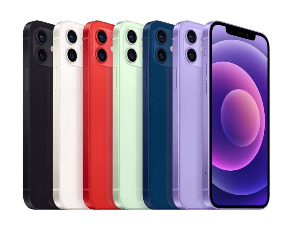 modelo Iphone 12 em várias cores