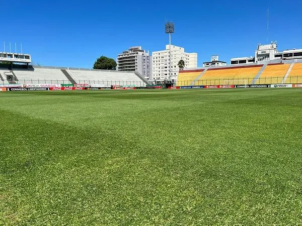 Quando jogou pela Sul-Americana no início do ano, foi assim que o Fortaleza encontrou o gramado do estádio
