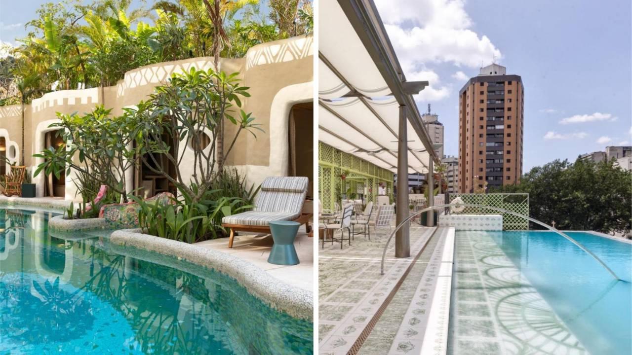 Piscinas do hotel Rosewood São Paulo, eleito o 27º melhor hotel do mundo pela 50 Best