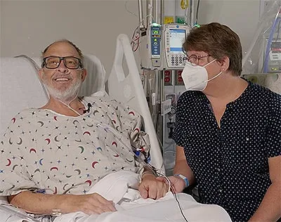 Lawrence e Ann Faucette no hospital