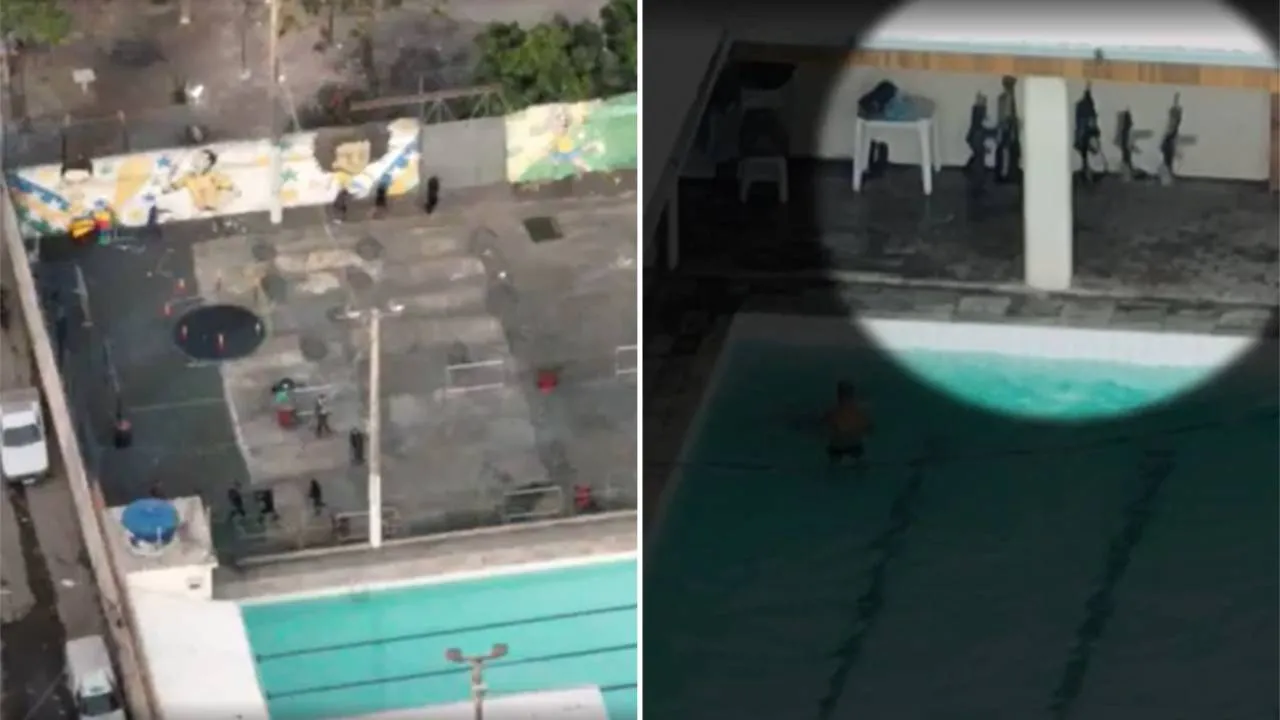 Área de lazer seria de uso exclusivo dos criminosos, segundo a Polícia Civil