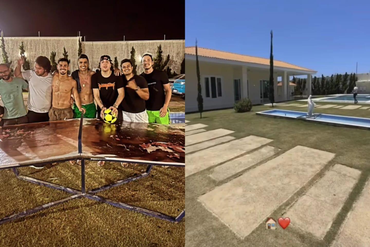 Nattan com amigos na casa da mãe em Tianguá, no Ceará