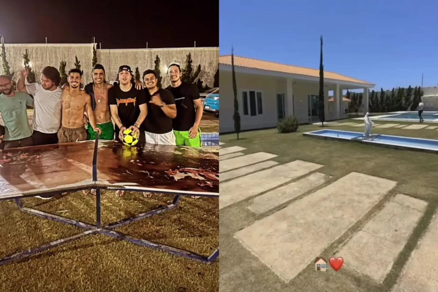 Nattan com amigos na casa da mãe em Tianguá, no Ceará