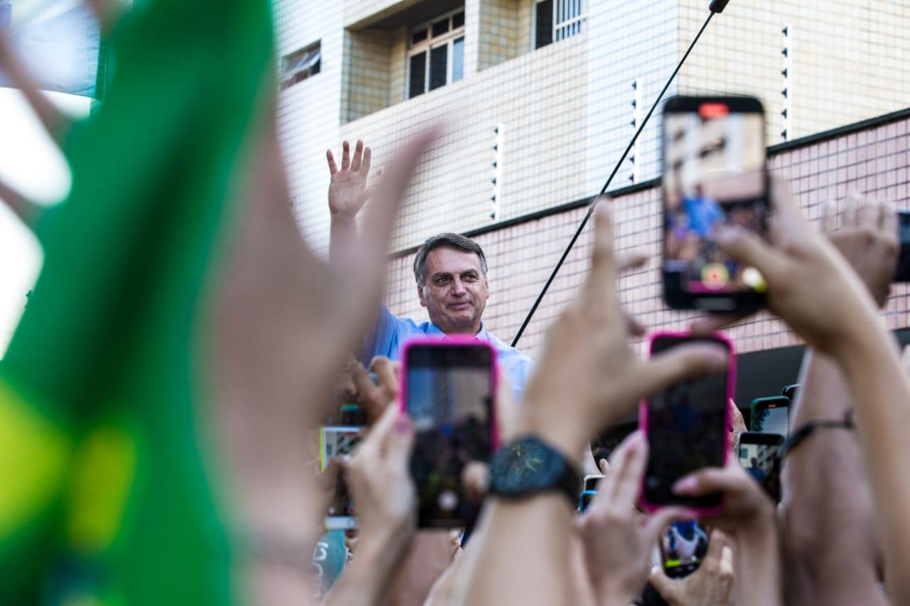Jair Bolsonaro em recepção de apoiadores em Fortaleza