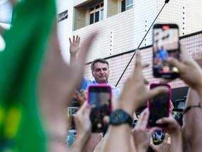 Jair Bolsonaro em recepção de apoiadores em Fortaleza