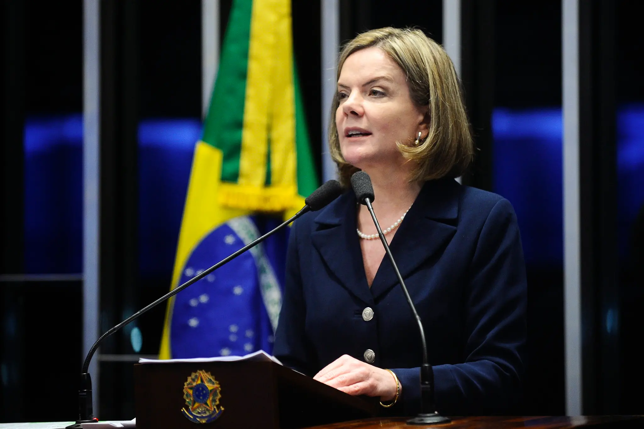 Presidente do PT Gleisi Hoffmann