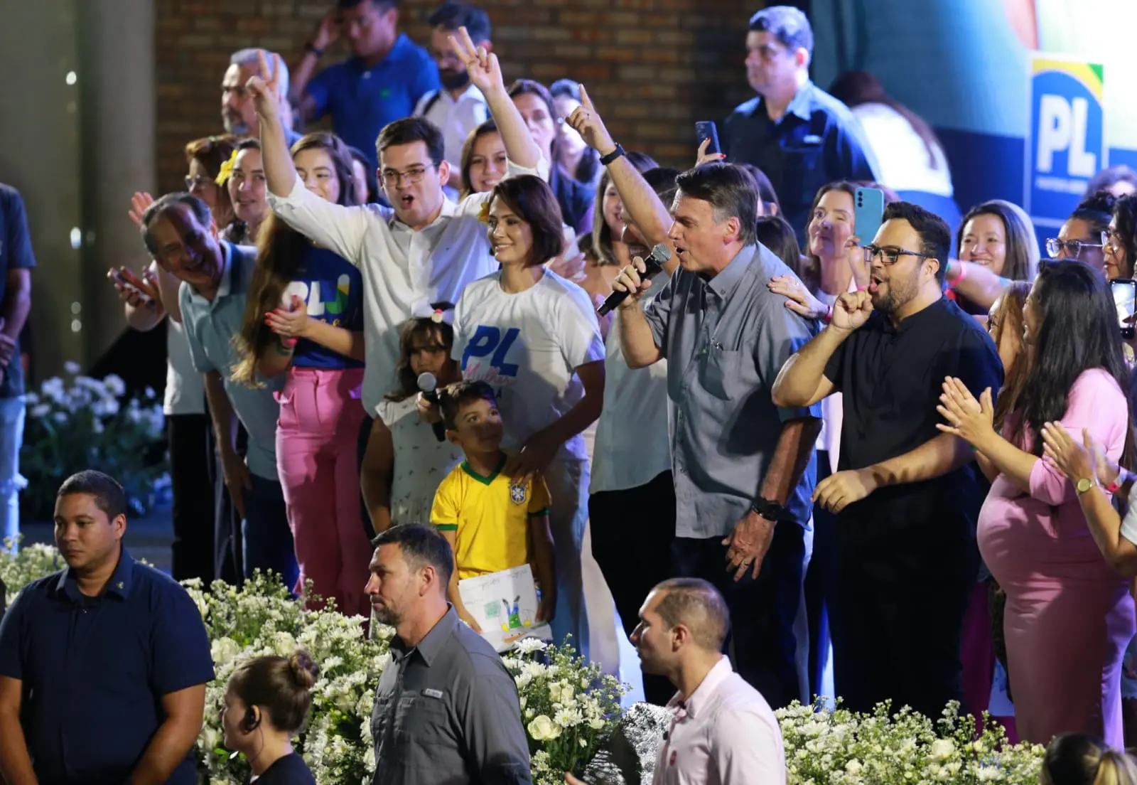 Bolsonaro e Michelle em Fortaleza