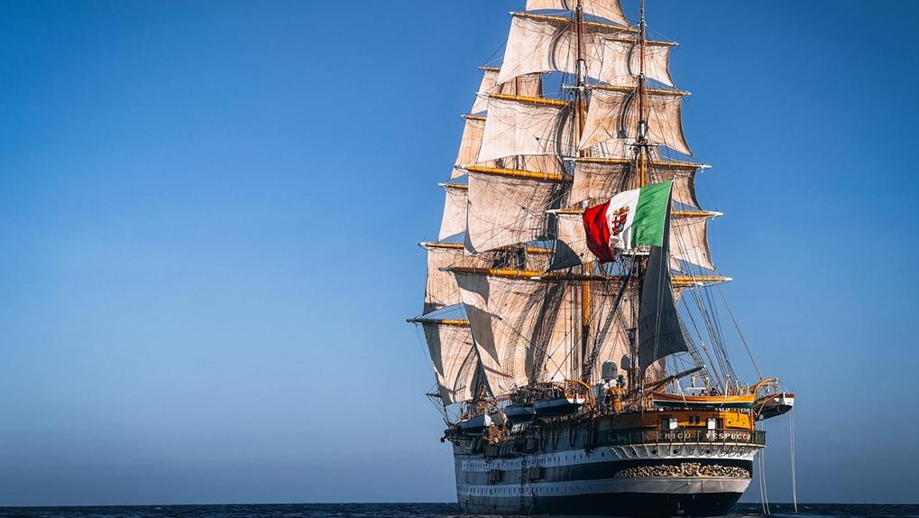 Navio italiano Americo Vespucci terá visitação aberta ao público em Fortaleza