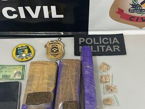 foto da polícia civil de tocantins de drogas enviadas por erro por transportadora