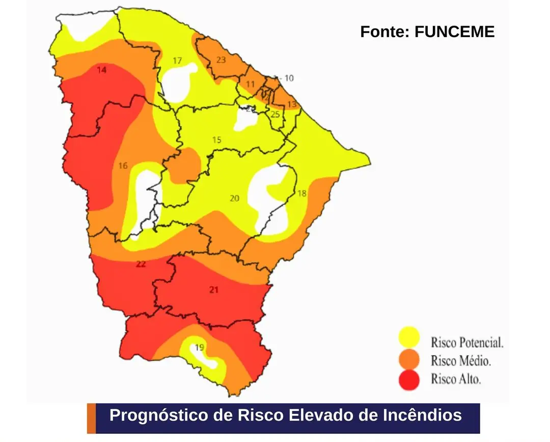 Risco de incêndio no Ceará