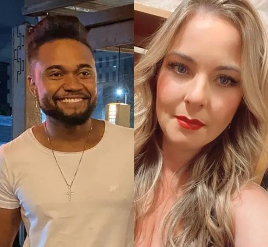 Montagem entre sertanejo preso João Vittor Malachias e dentista Bruna Angleri