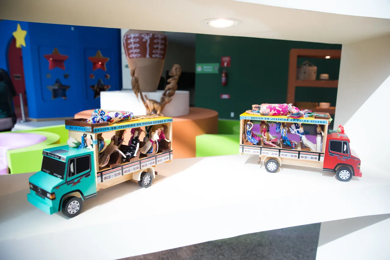 Exposição de brinquedos no Museu do Artesanato