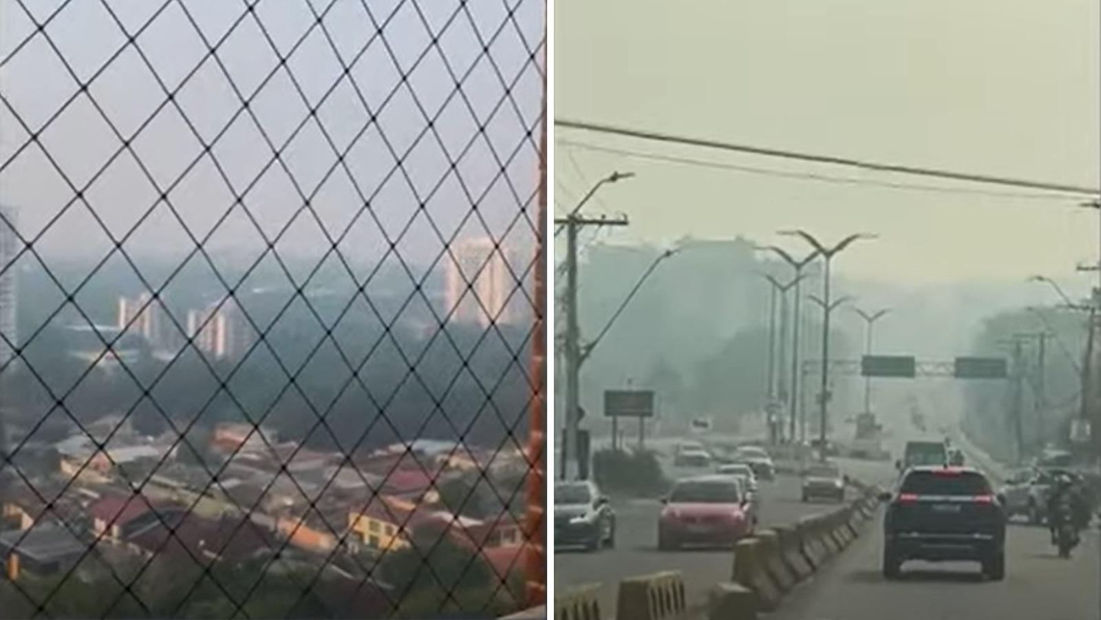 fumaça cobre cidade de Manaus