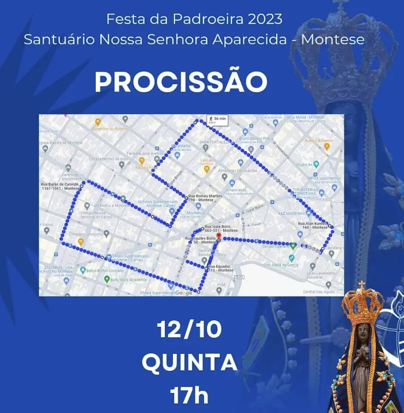 Rota procissão