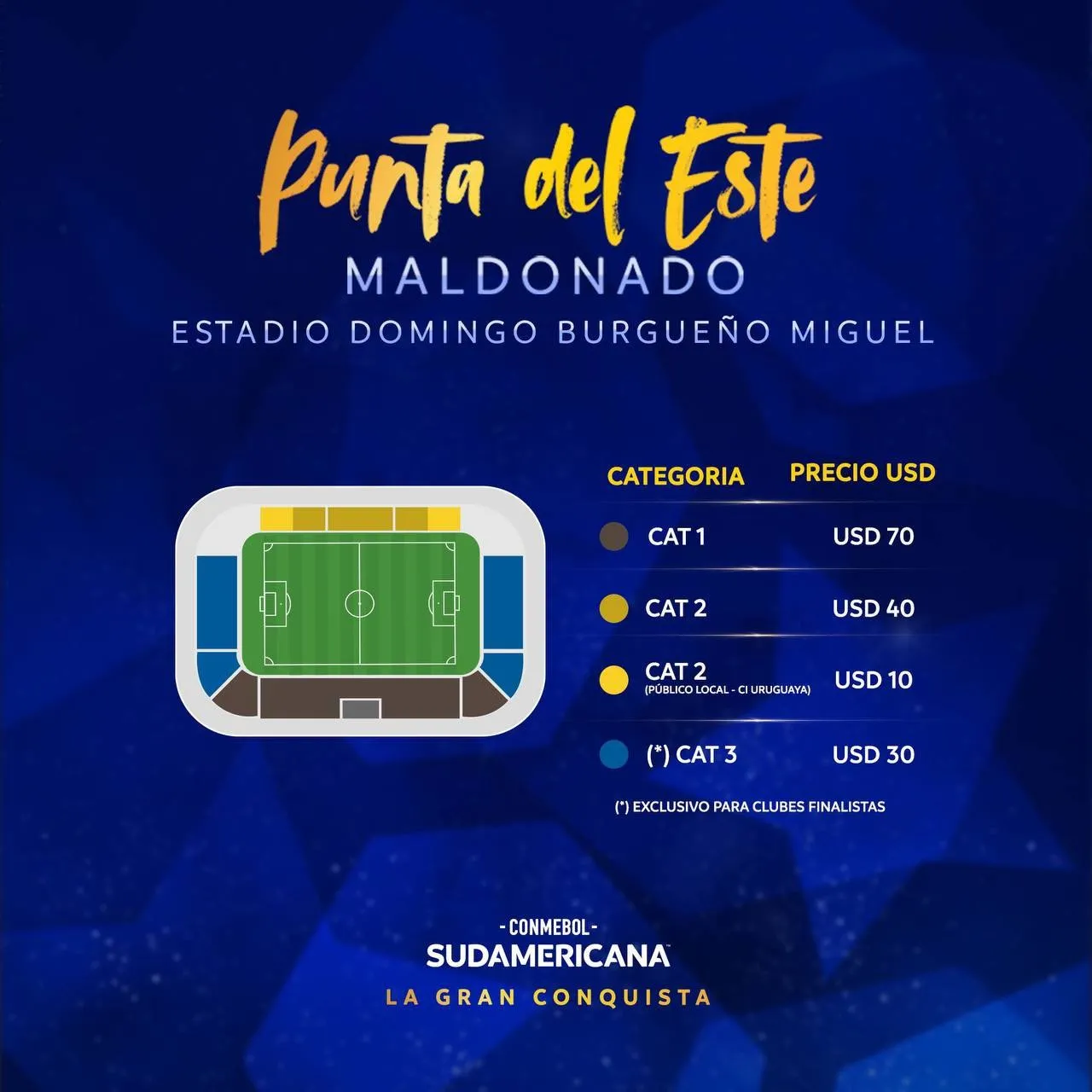 Setorização e preços dos ingressos para a final da Sul-Americana.