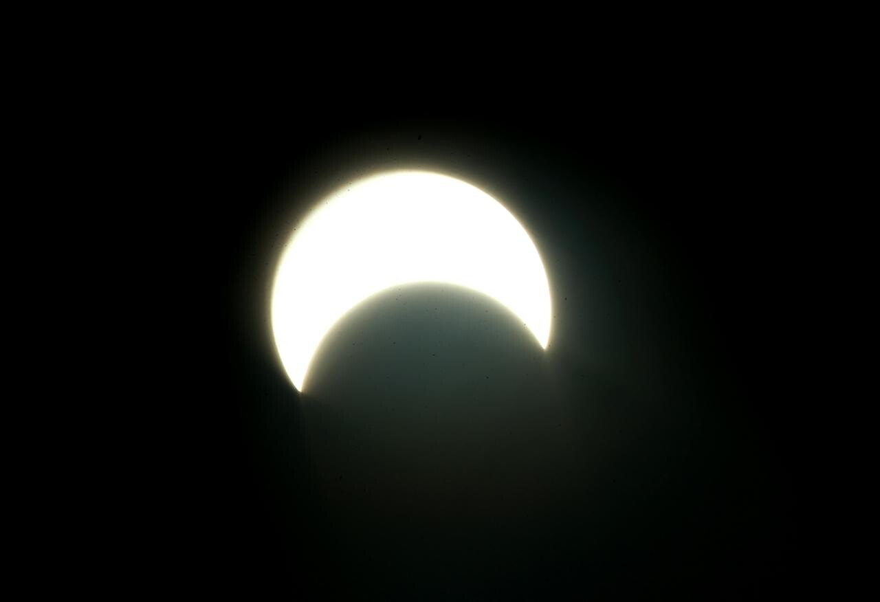 Foto do eclipse em Fortaleza