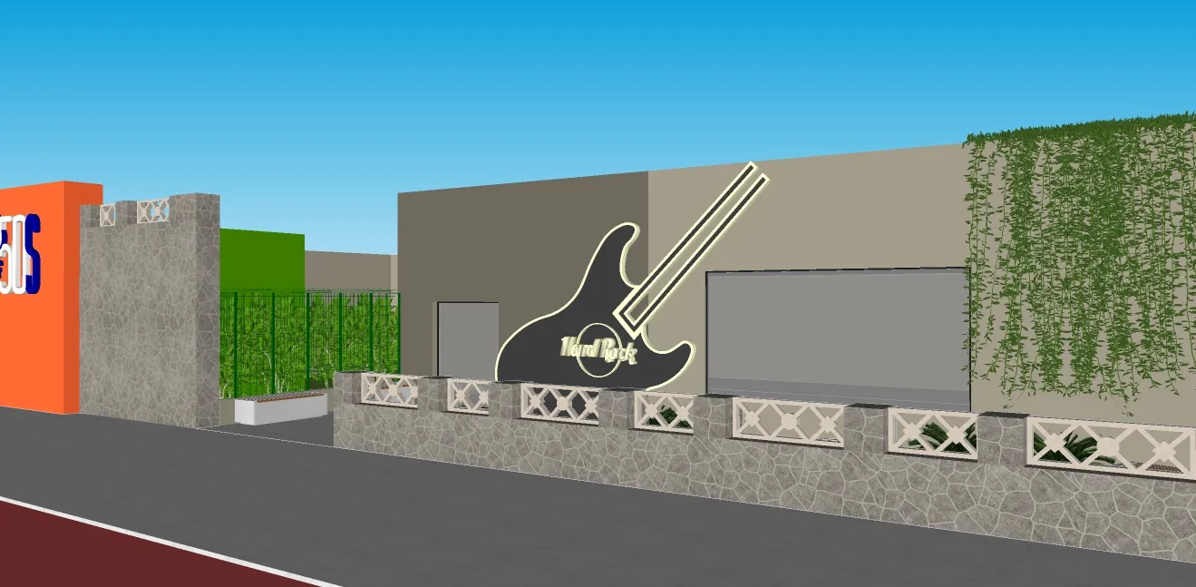 Projeto da fachada do stand