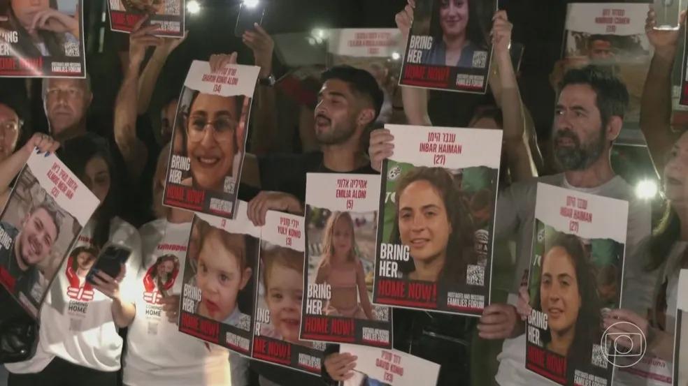 Protesto de familiares de israelenses