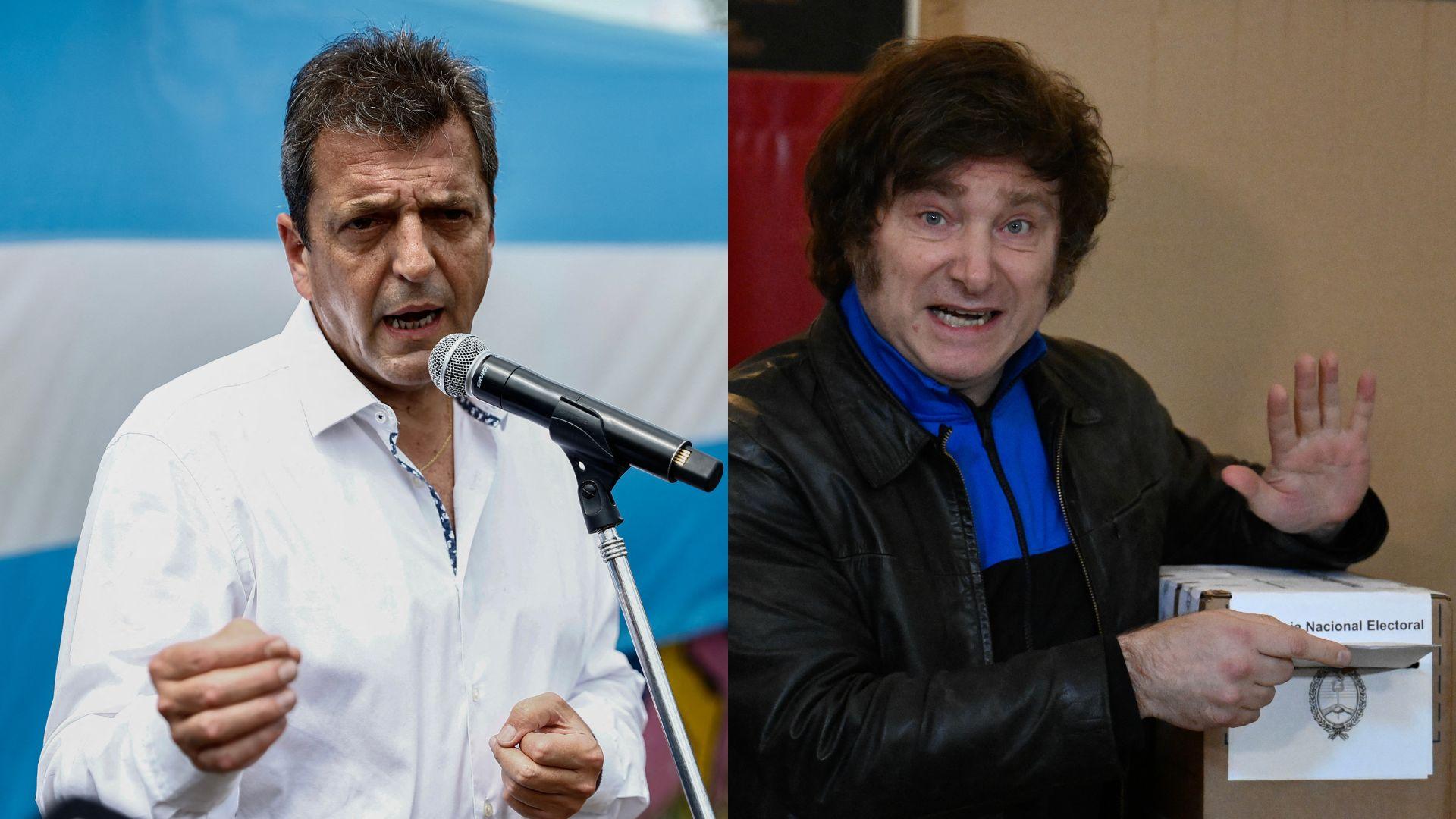 Sergio Massa e Javier Milei