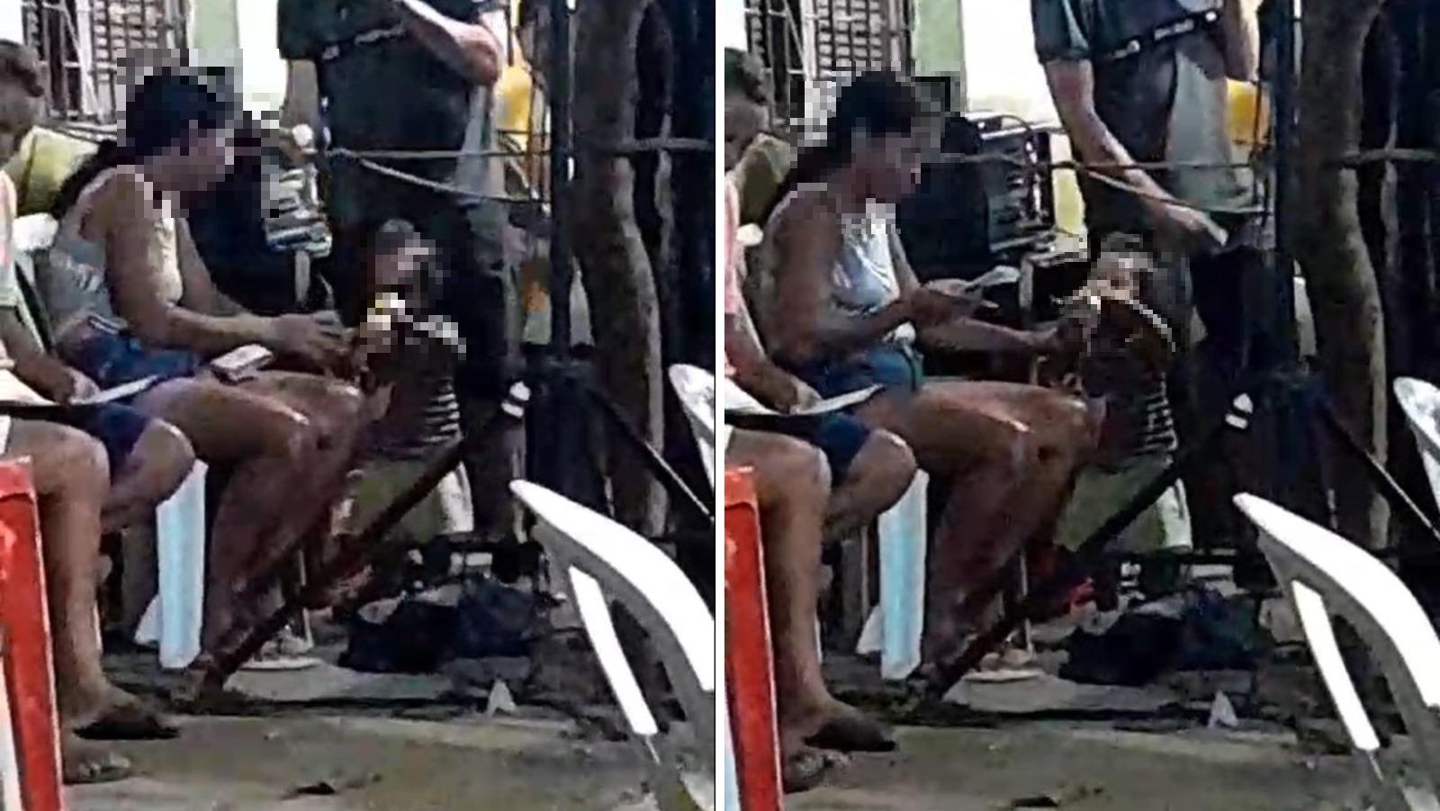 Mãe é flagrada dando cerveja a criança em Barbalha