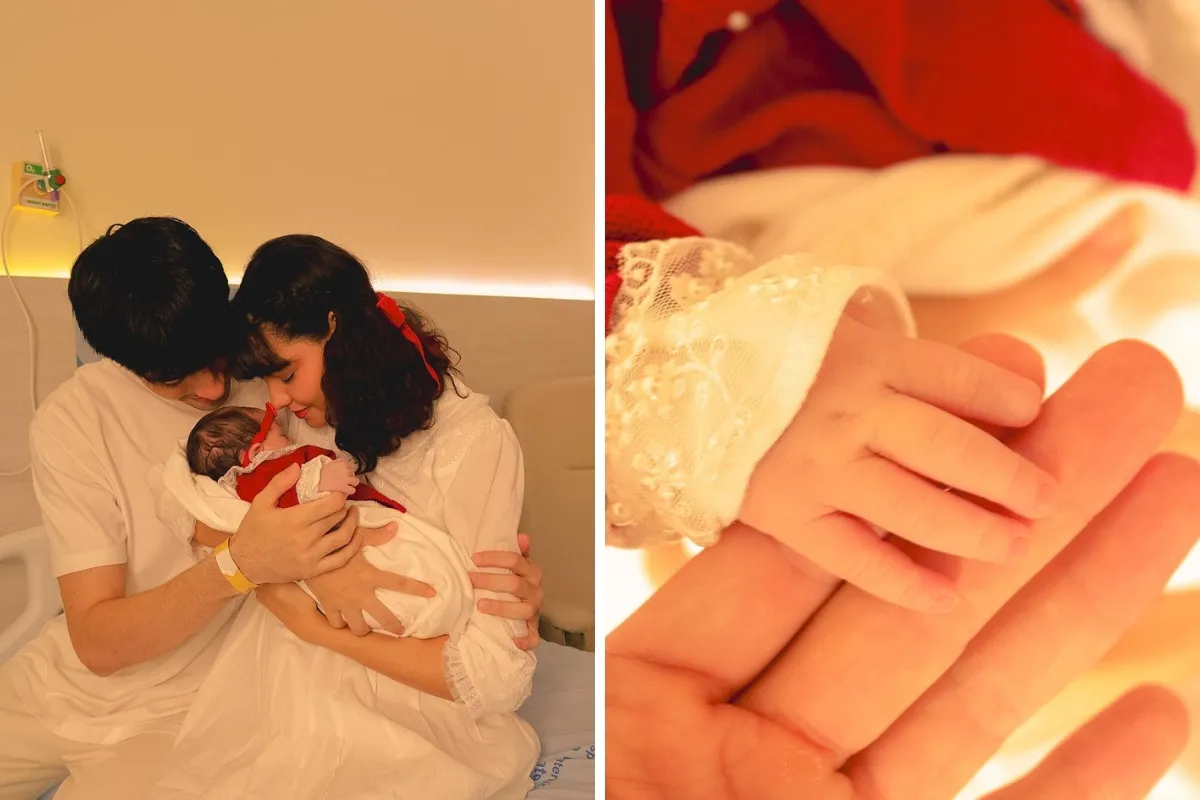 Bel postou uma série de fotos com a pequena Amelie