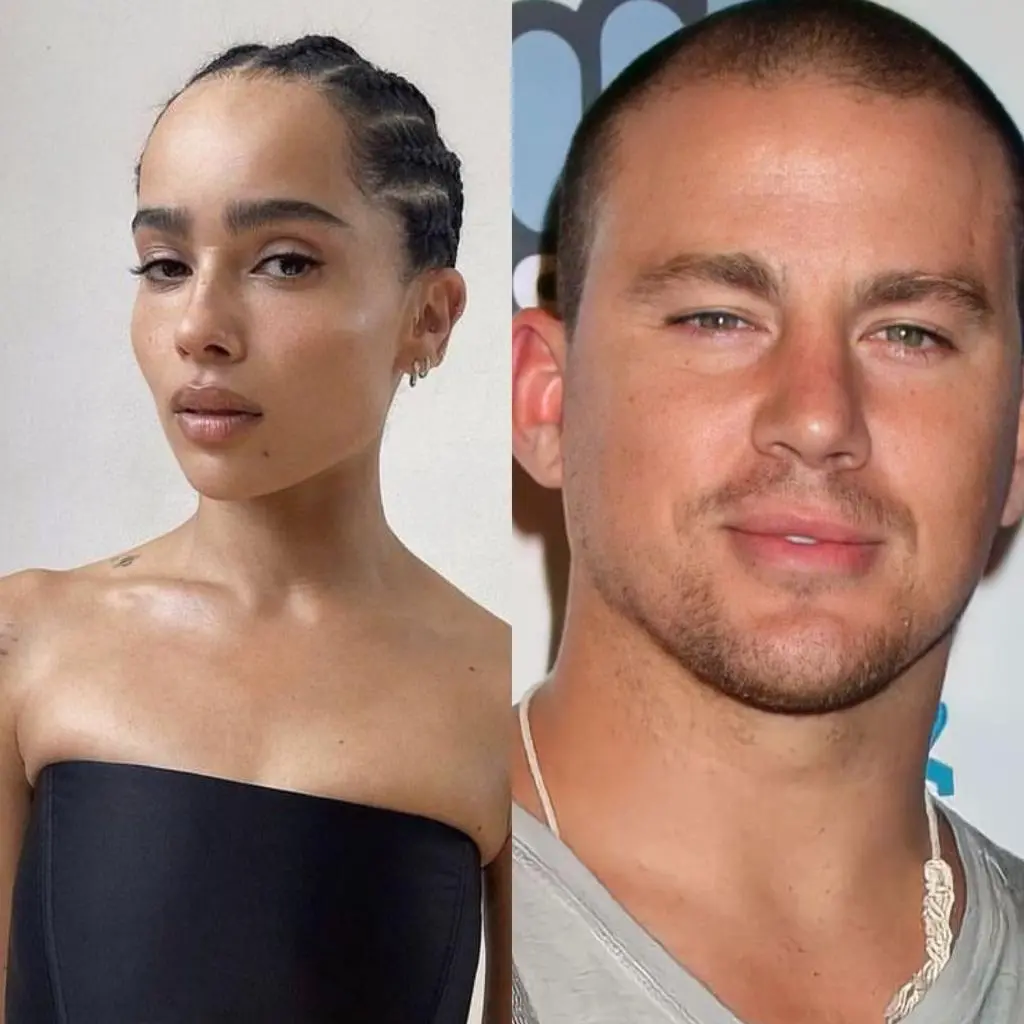 Imagem dos atores Channing Tatum e Zoë Kravitz